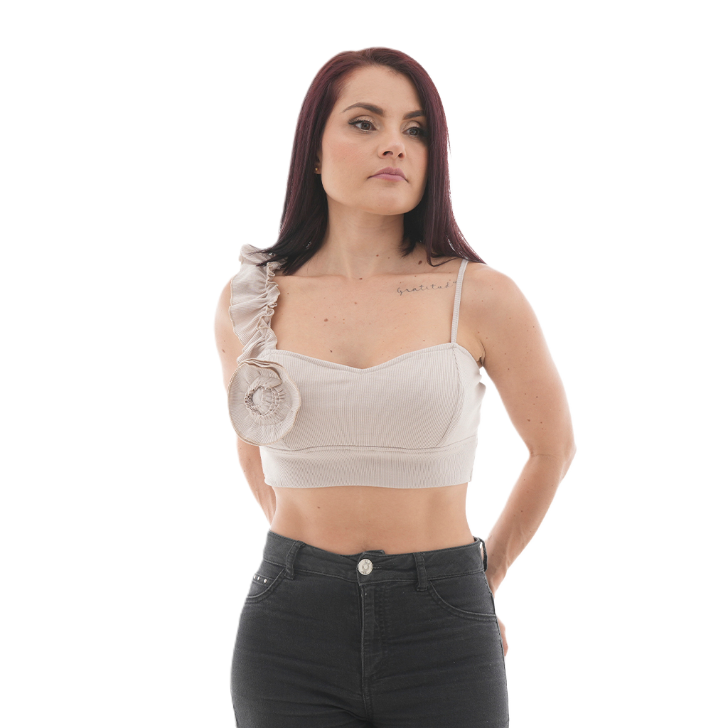 Blusa Corta - Flor