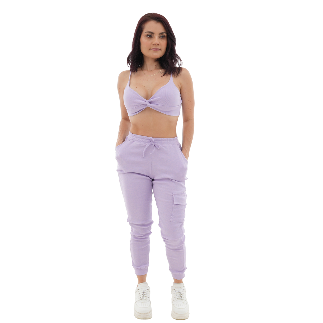 Conjunto Top/Pantalón - Escote en Nudo