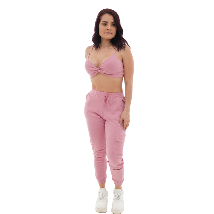 Conjunto Top/Pantalón - Escote en Nudo