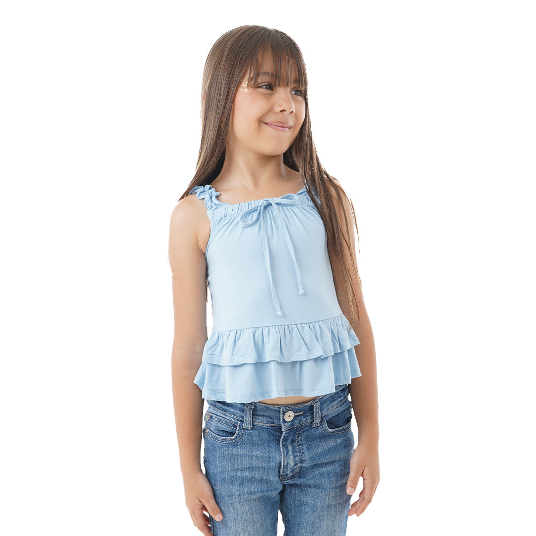 Blusa Decorada - Tiras Escote