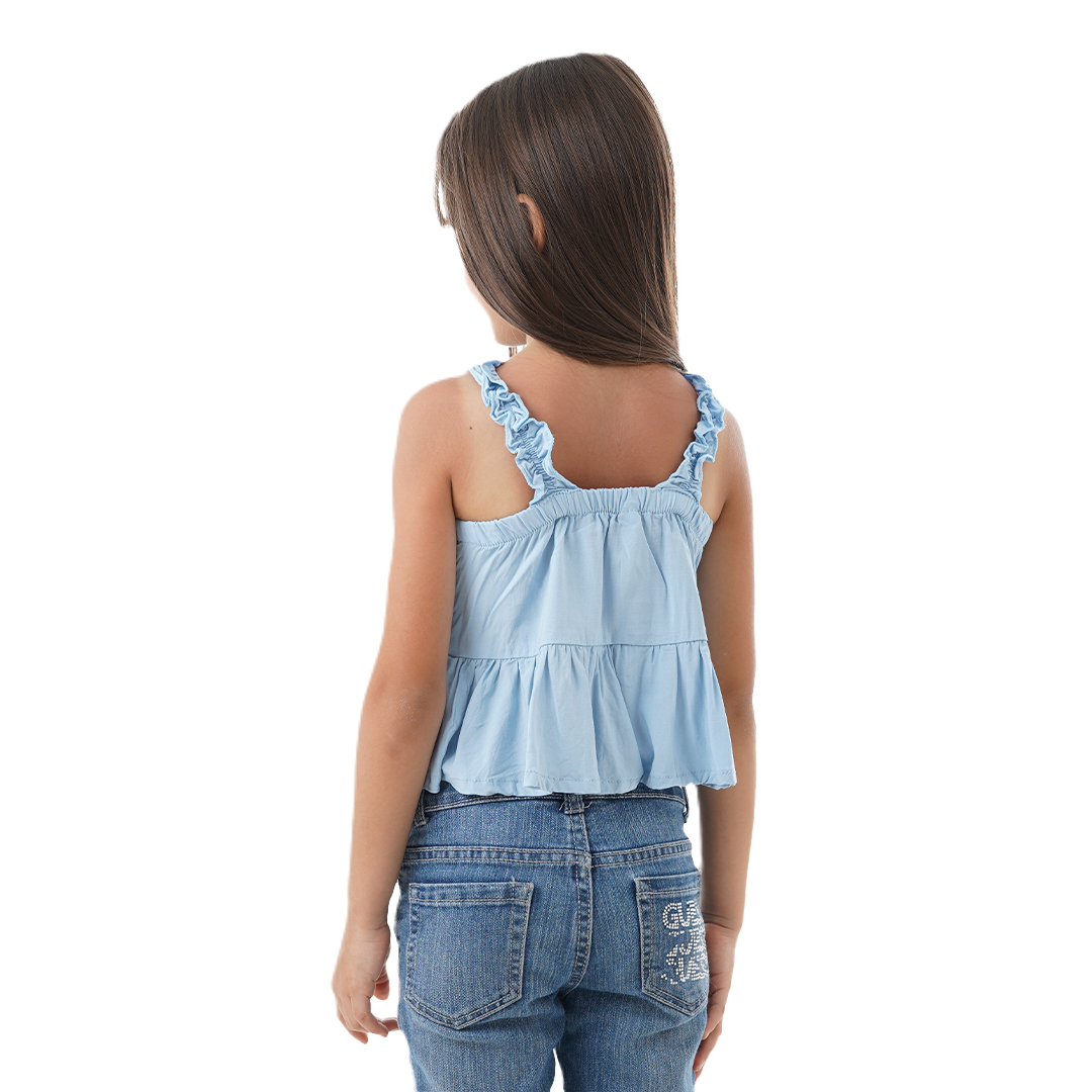 Blusa Decorada - Tiras Escote