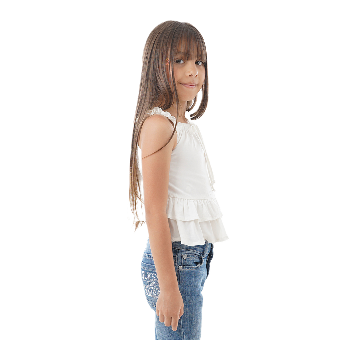 Blusa Decorada - Tiras Escote