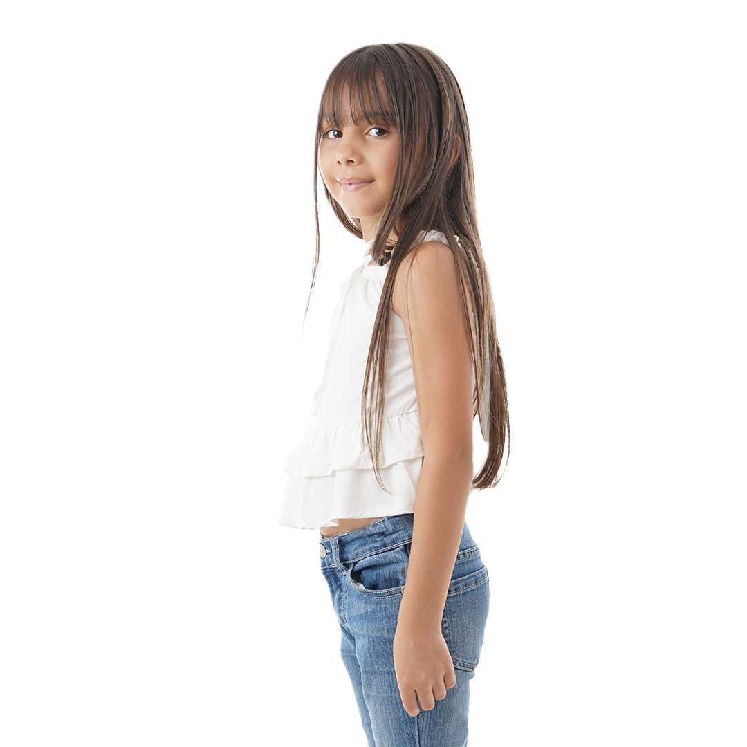 Blusa Decorada - Tiras Escote