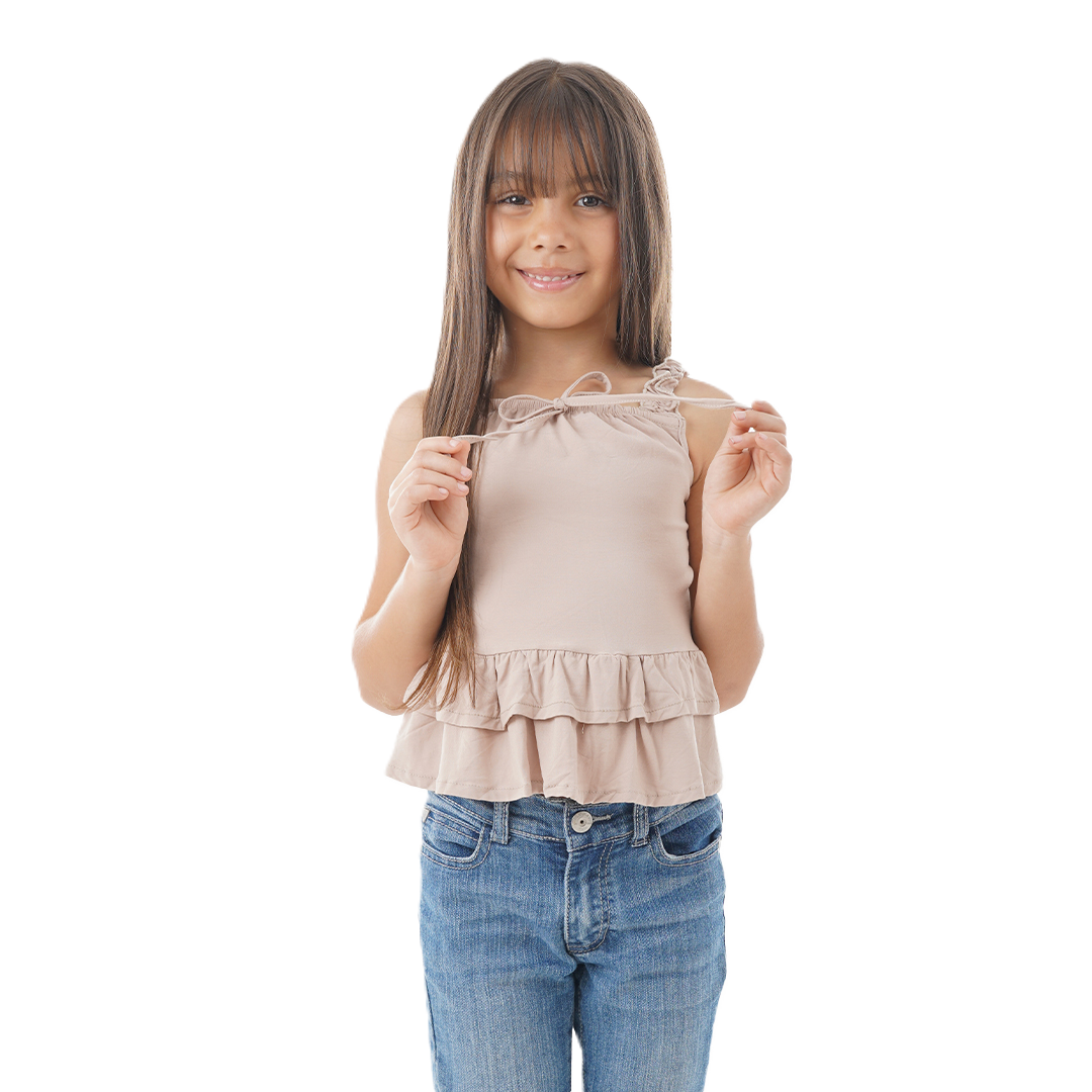 Blusa Decorada - Tiras Escote