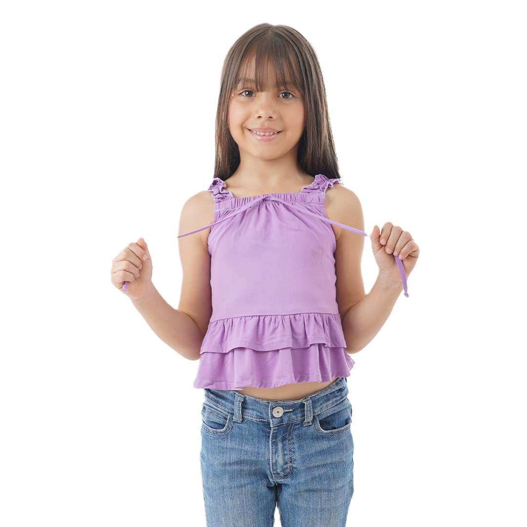 Blusa Decorada - Tiras Escote