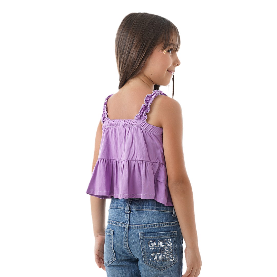 Blusa Decorada - Tiras Escote