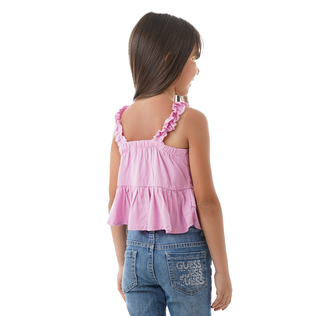 Blusa Decorada - Tiras Escote